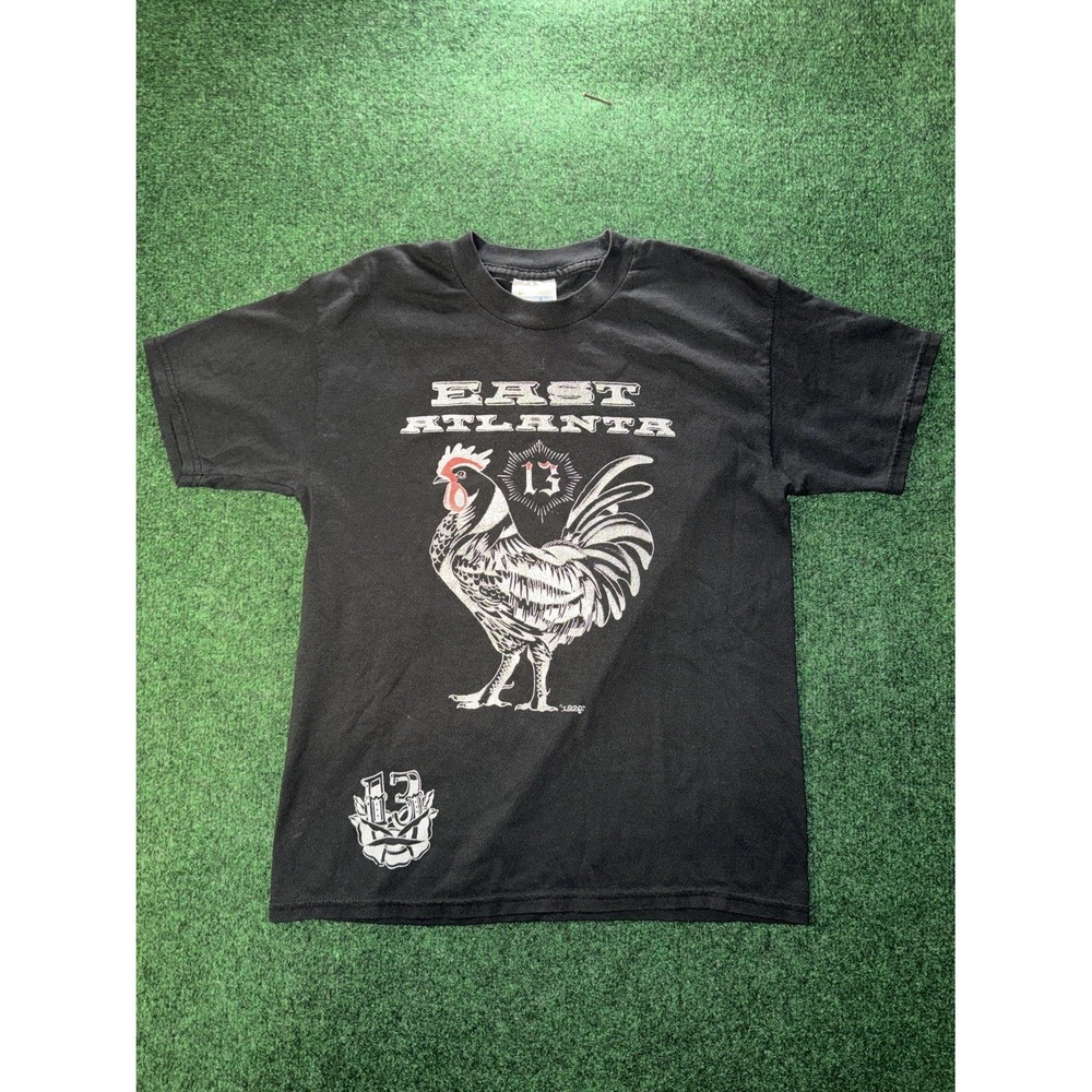 East Atlanta 13 Rooster Black T-Shirt Youth Size Hanes